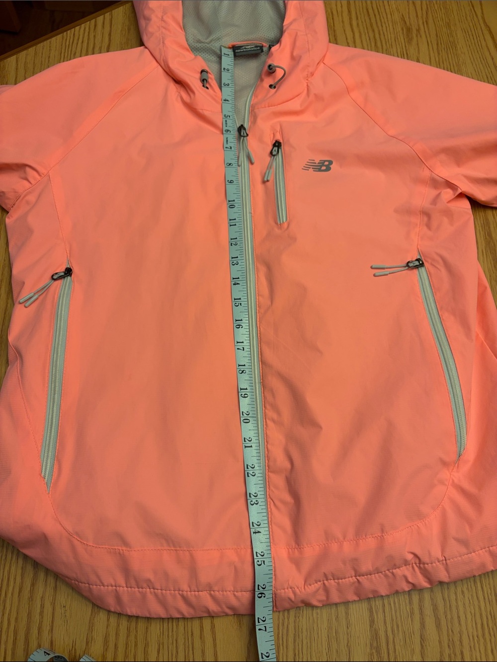 New Balance Coral/Pink Neon Windbreaker Jacket XL - Picture 7 of 10